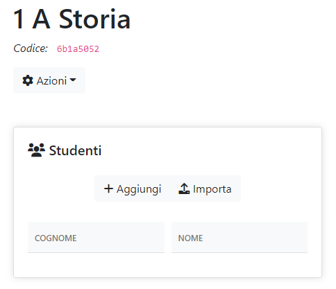 Aggiunta studente