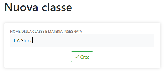 Aggiunta classe