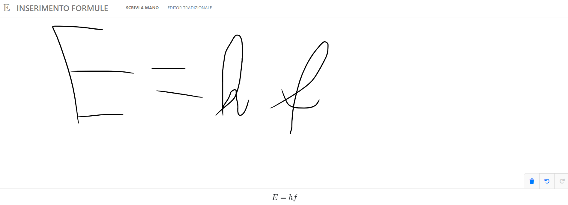 funzione Scrivi a mano