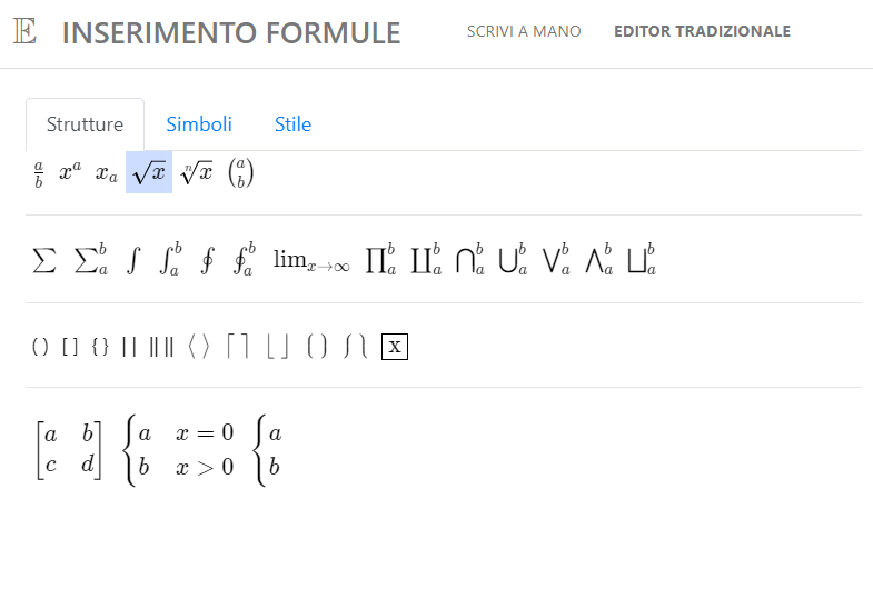editor tradizionale