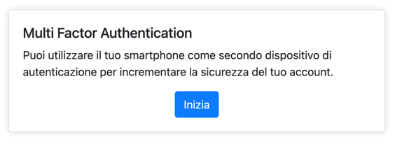 Inizia l’autenticazione